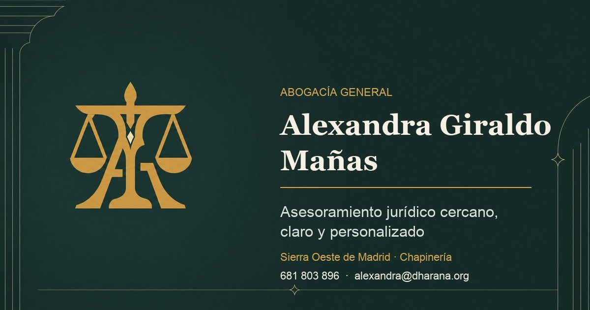 Alexandra Giraldo Mañas, abogada en la Sierra Oeste de Madrid